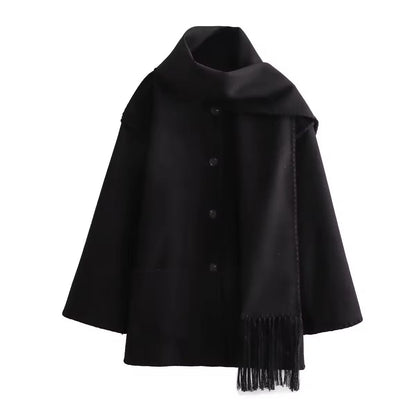 LP | giacca ampia con nappe a foulard
