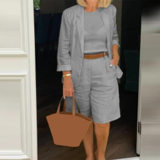 LP | Lussuoso set di giacca e pantaloncini da donna