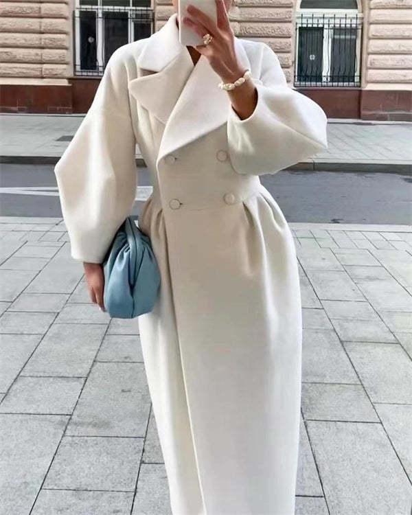 LP | Cappotto in lana vintage con maniche a lanterna e risvolti