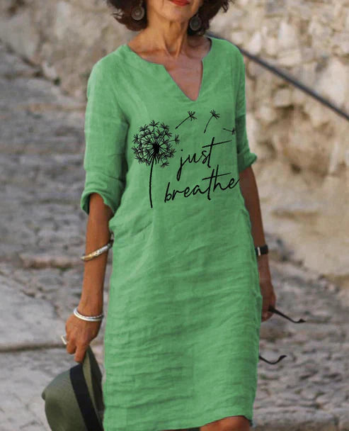 ER | Abito midi con scollo a V