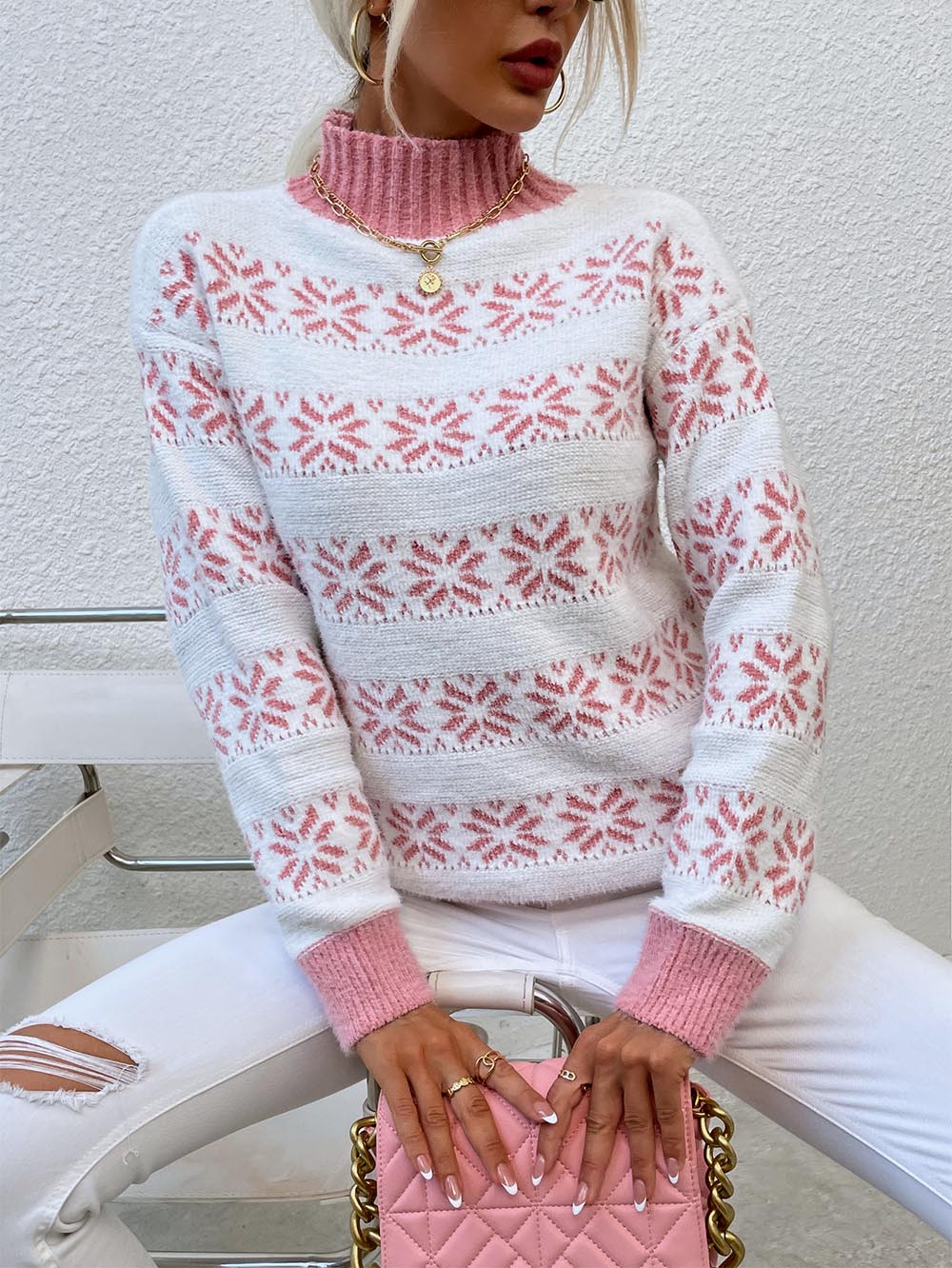 Maglione dal design curato