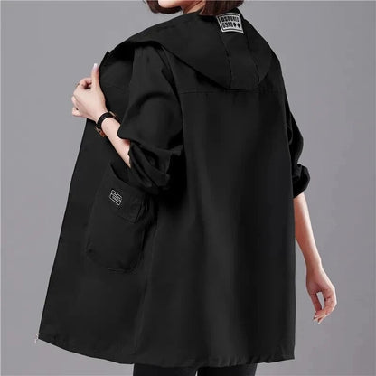 JO | Cappotto lungo primaverile con cappuccio