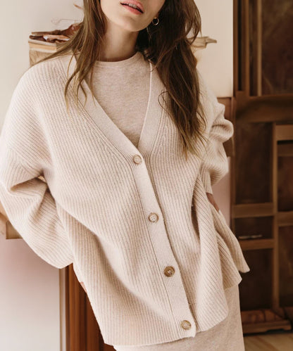 LP | Cardigan a bozzolo in cashmere