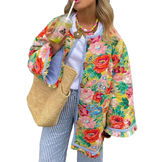 LP | Cappotto estivo leggero con stampa floreale