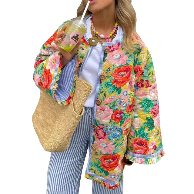 LP | Cappotto estivo leggero con stampa floreale