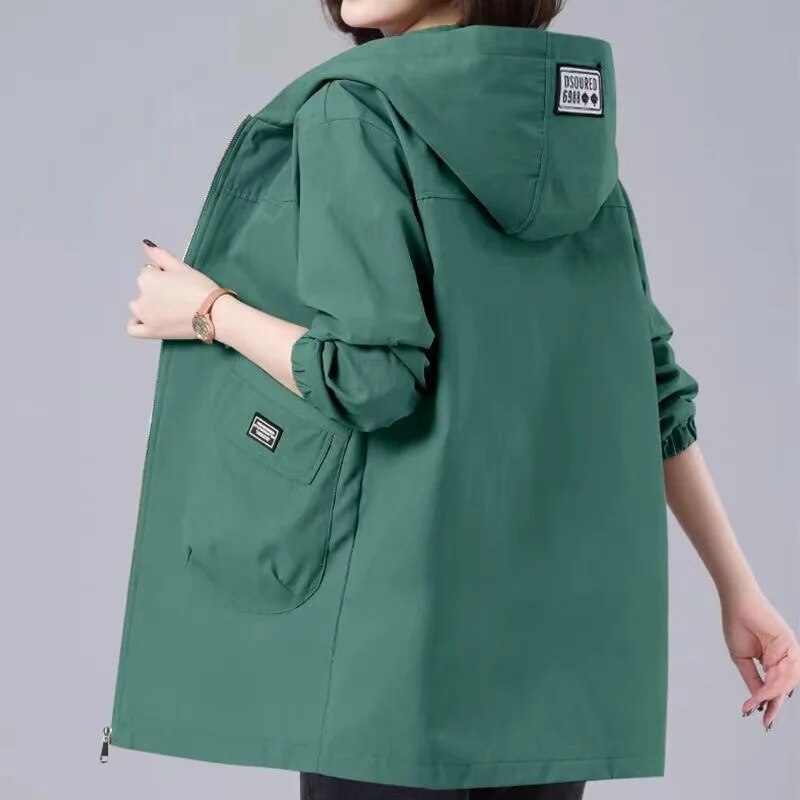 JO | Cappotto lungo primaverile con cappuccio