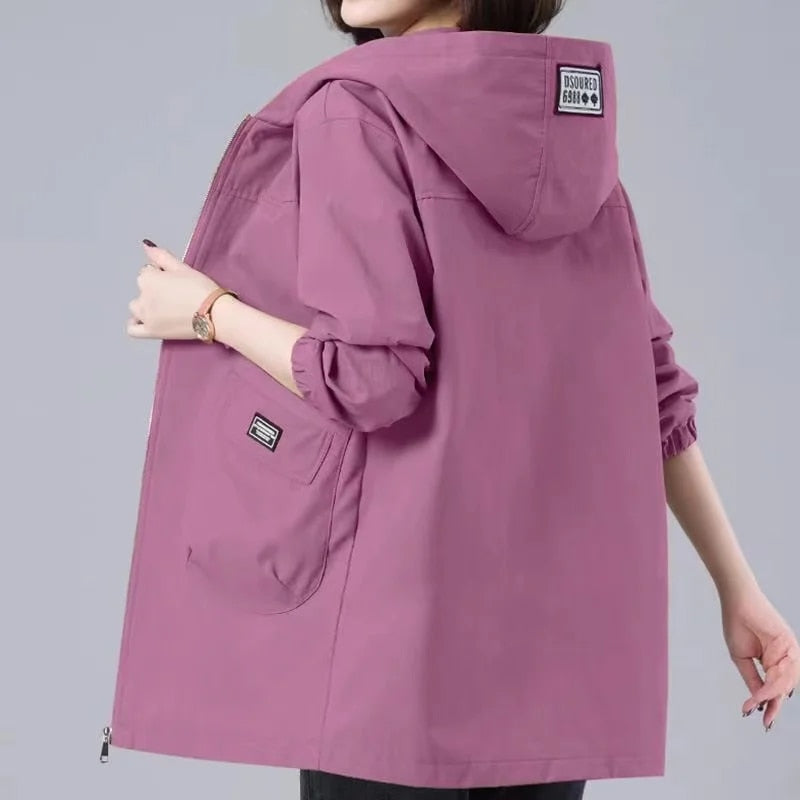 JO | Cappotto lungo primaverile con cappuccio