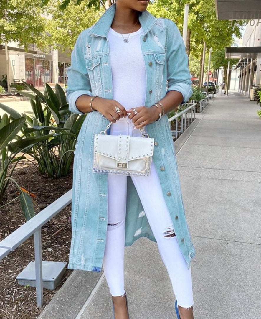 LP | Giacca di jeans lunga da donna