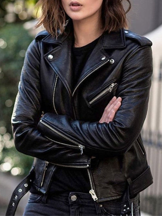LP | Giacche Perfecto in similpelle con zip, giacche eleganti da donna