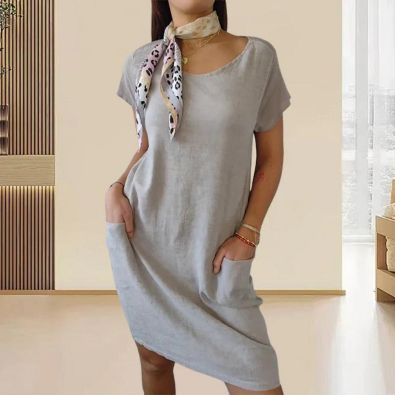 ER | Abito elegante da donna con scollatura rotonda