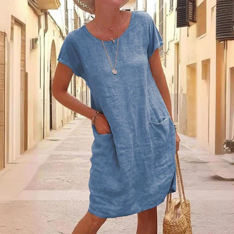 ER | Abito elegante da donna con scollatura rotonda