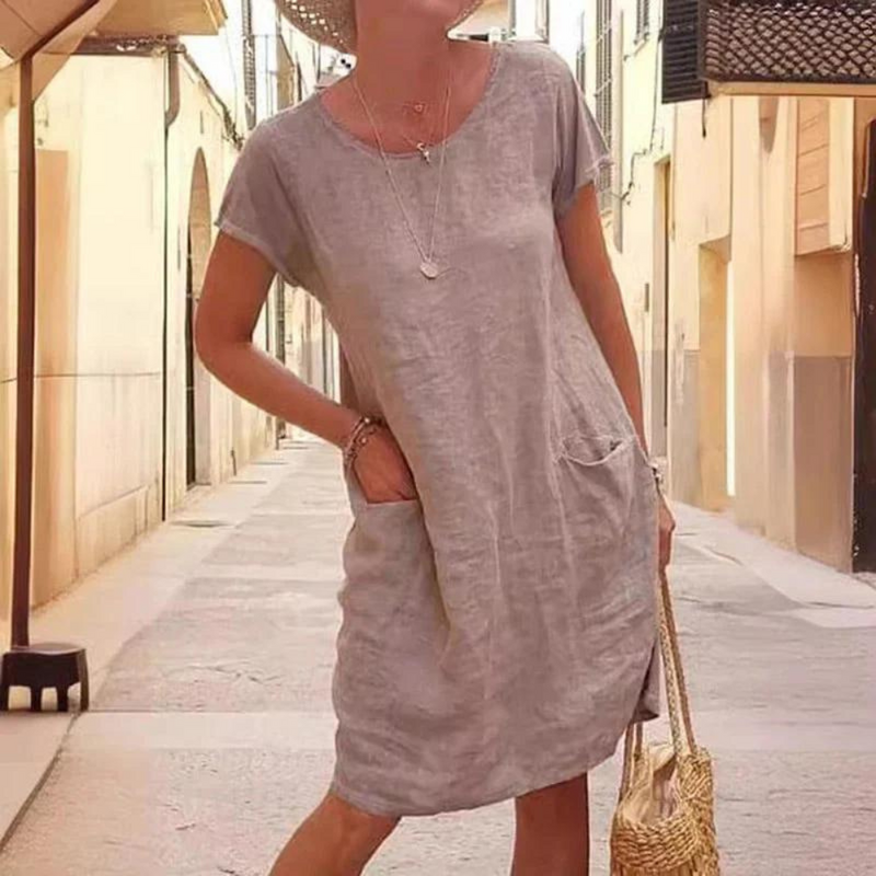 ER | Abito elegante da donna con scollatura rotonda