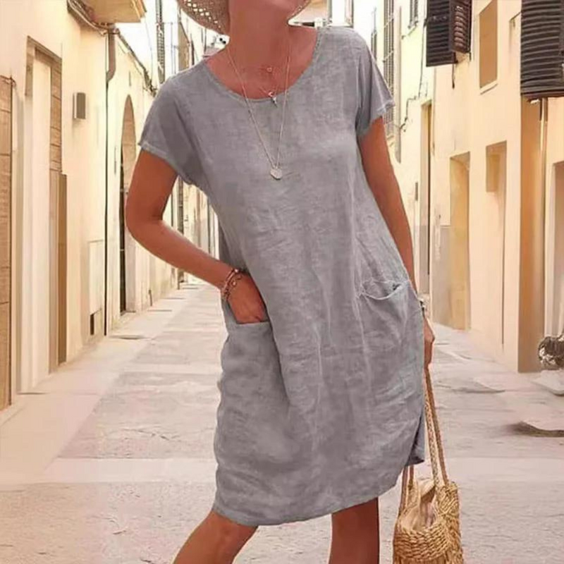 ER | Abito elegante da donna con scollatura rotonda