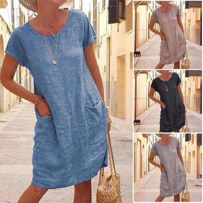 ER | Abito elegante da donna con scollatura rotonda