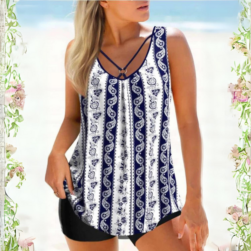 ER | Elegante costume da bagno stampato