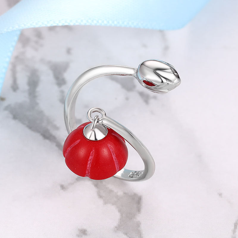 Argento Anello bellissimo con stile unico