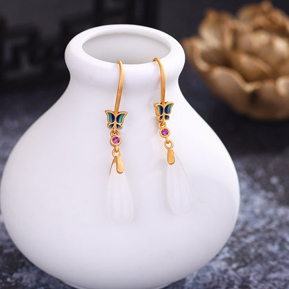 Oro Orecchino bellissimo con stile unico