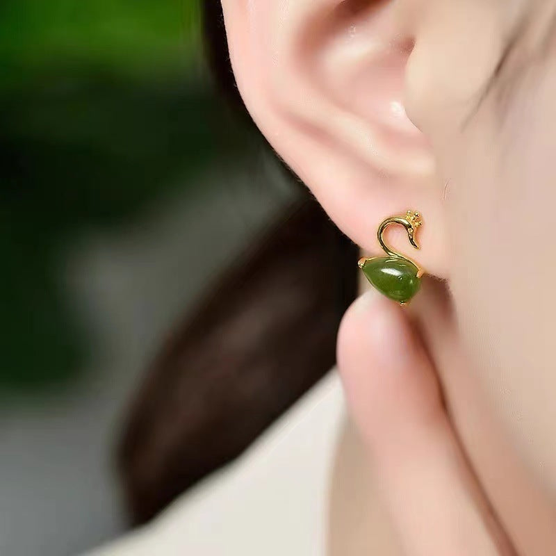 Oro Orecchino bellissimo con stile unico