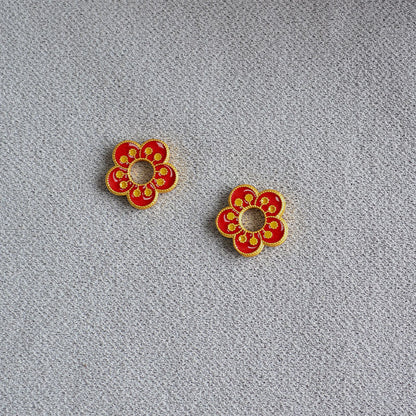 Oro Orecchino artigianale delicato