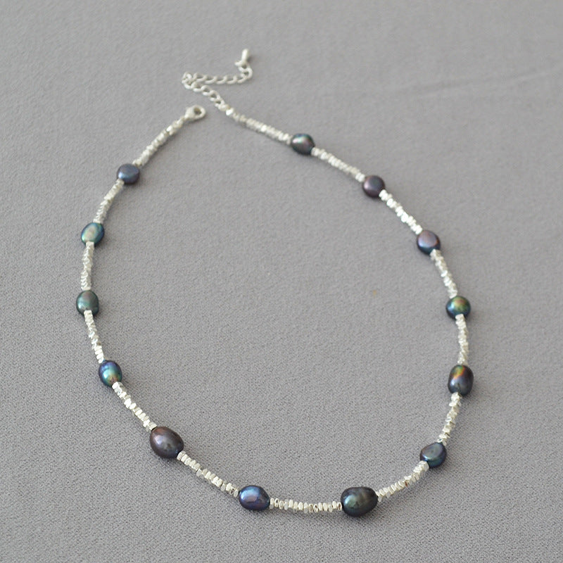 Argento Collana bellissimo con stile unico