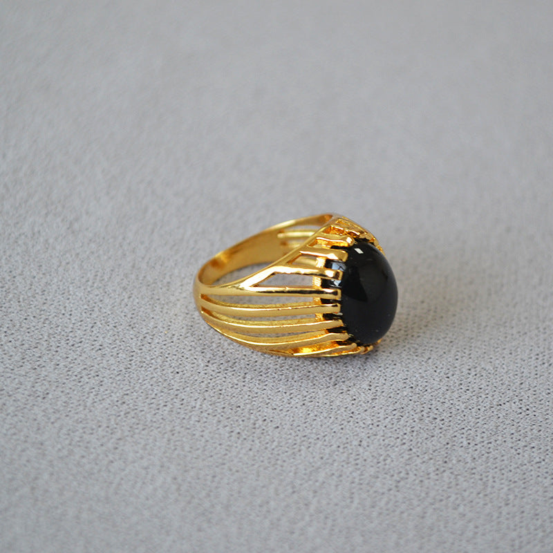 Oro Anello artigianale delicato