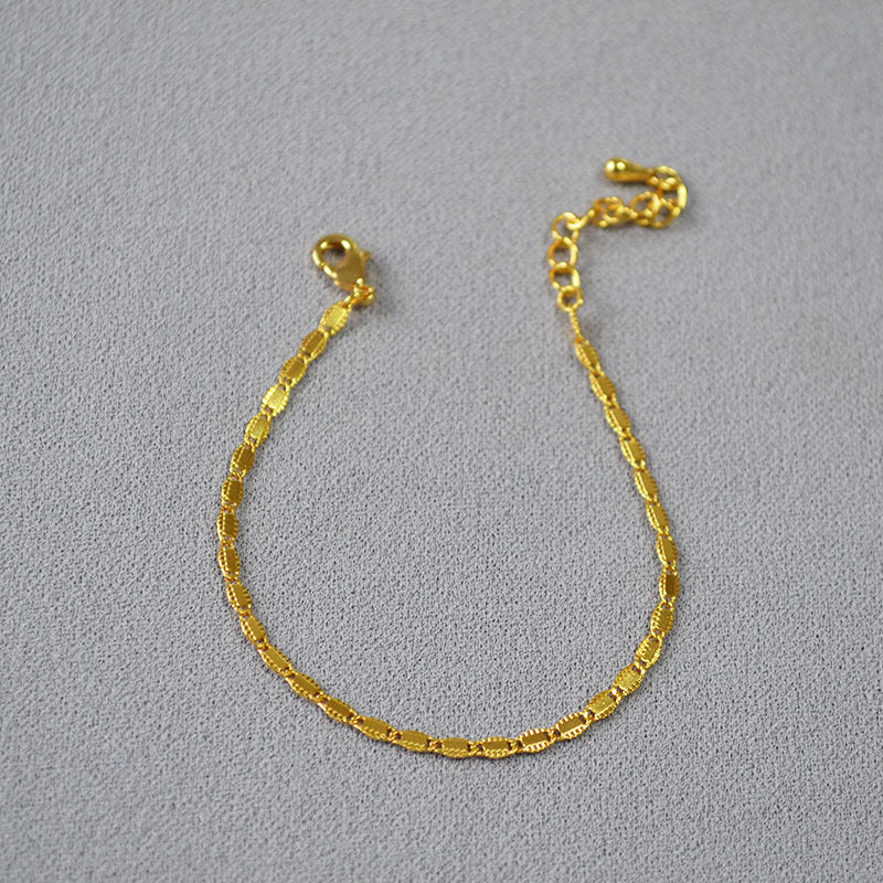 Oro Collana artigianale delicato