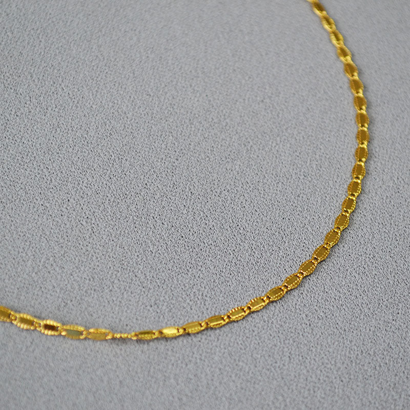Oro Collana artigianale delicato