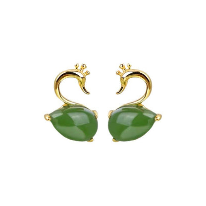 Oro Orecchino bellissimo con stile unico