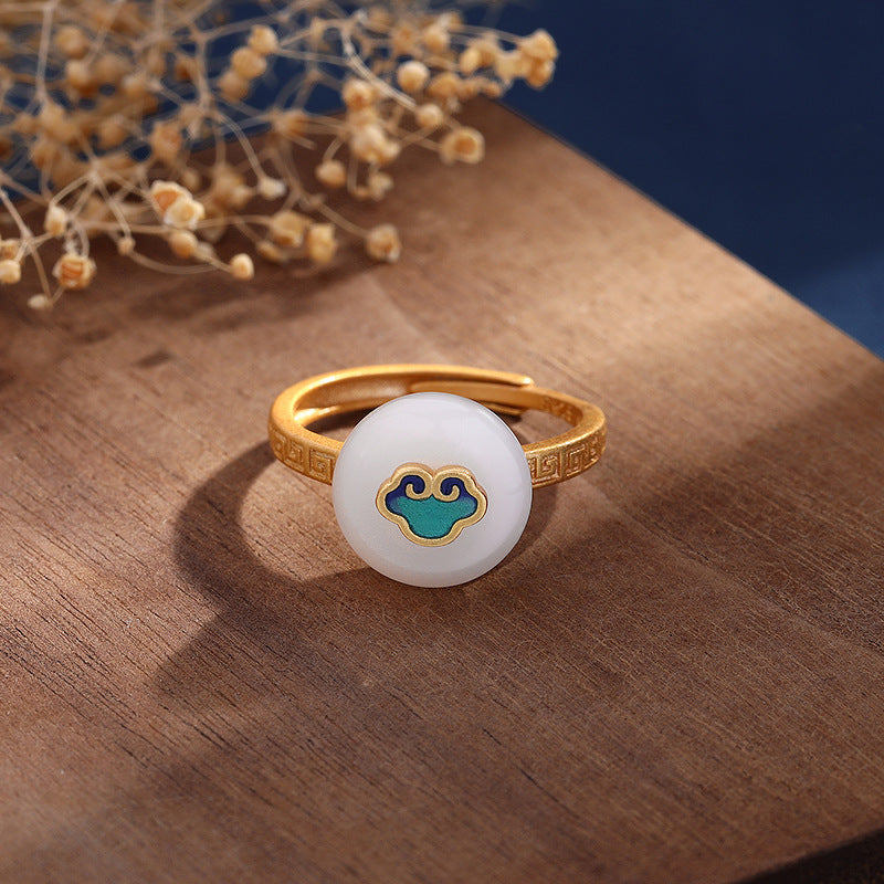 Argento Anello bellissimo con stile unico