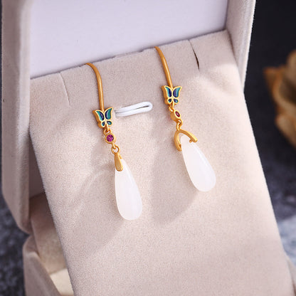 Oro Orecchino bellissimo con stile unico