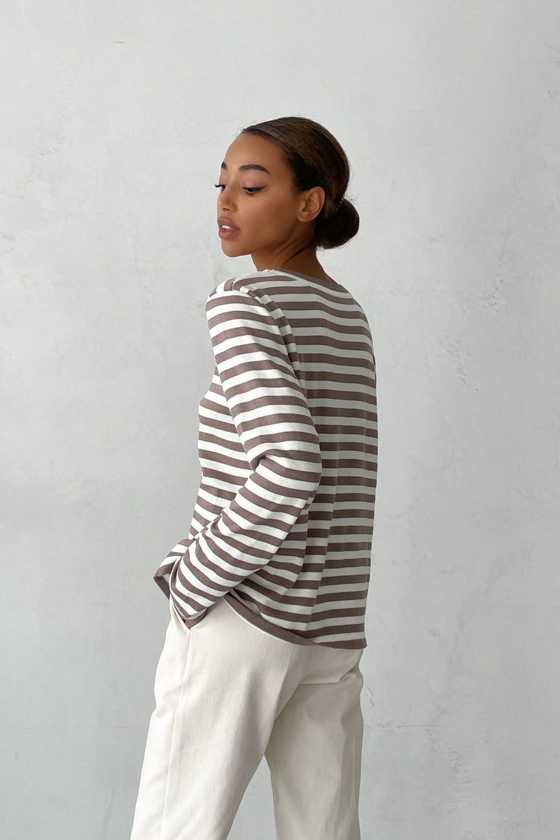 ER | Camicia classica a maniche lunghe a righe