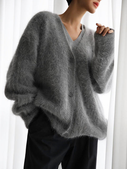 KS | Cardigan a maniche lunghe con spalle cadenti