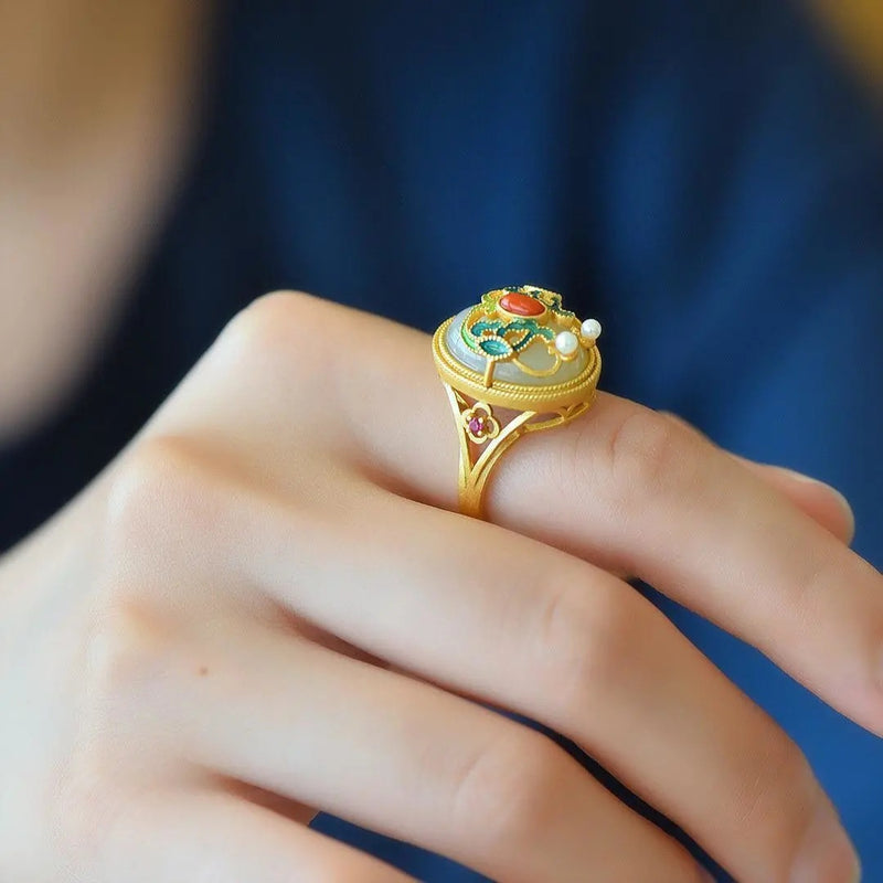 Oro Anello vintage fatto a mano