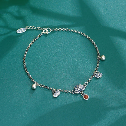 Argento Cavigliera artigianale delicato