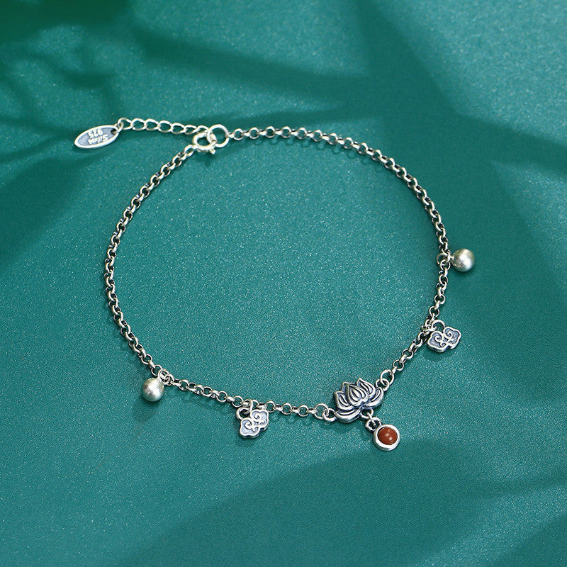 Argento Cavigliera artigianale delicato