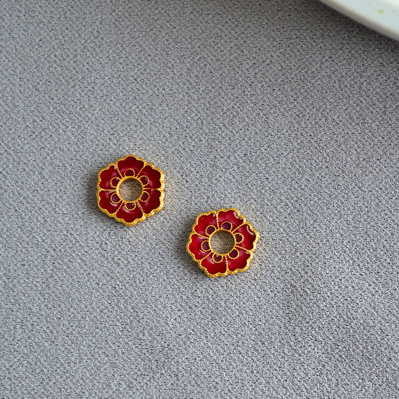 Oro Orecchino artigianale delicato