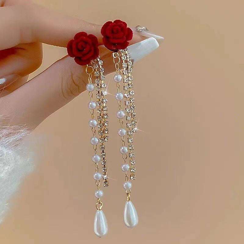 Perla Orecchino vintage fatto a mano