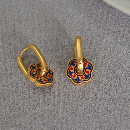 Oro Orecchino artigianale delicato