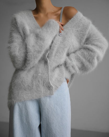 KS | Cardigan a maniche lunghe con spalle cadenti