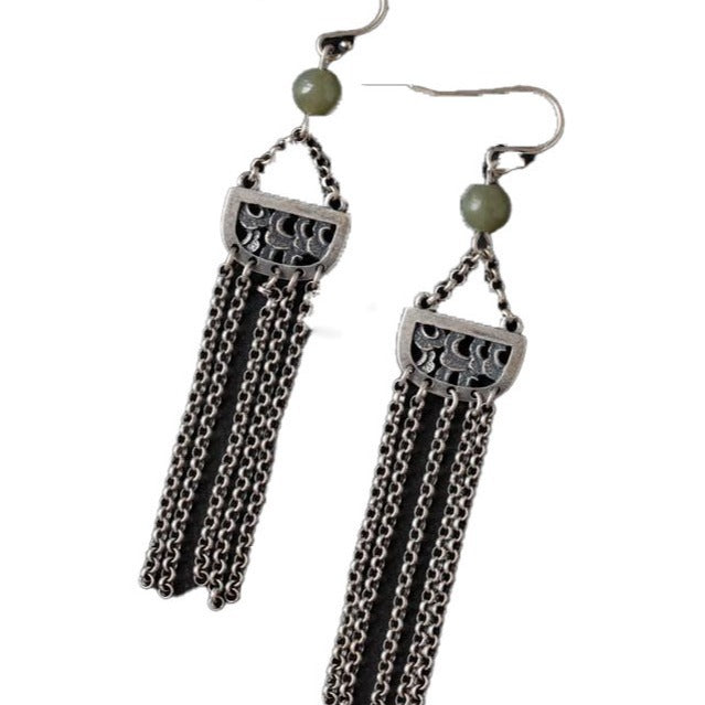 Argento Orecchino vintage fatto a mano