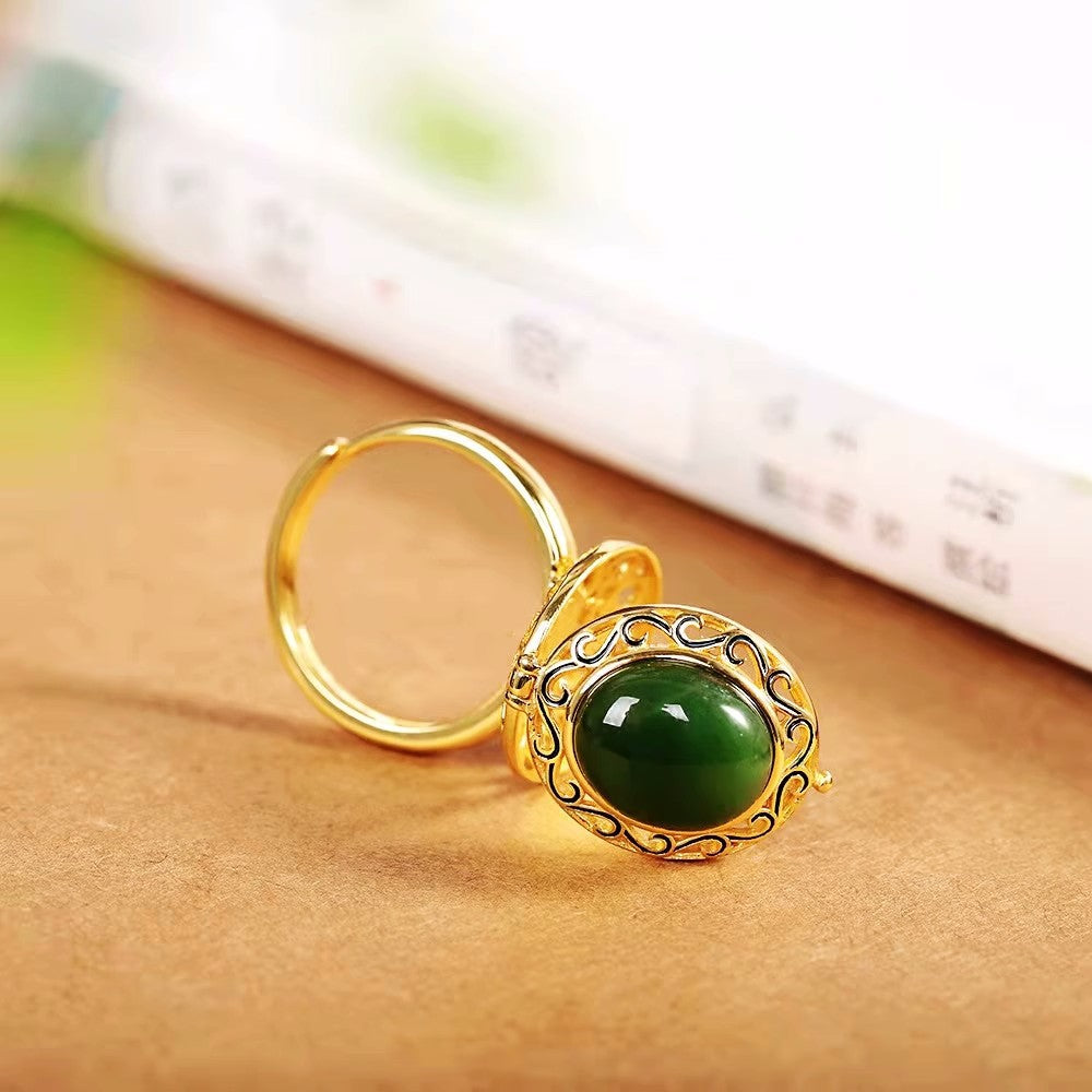 Oro Anello artigianale delicato