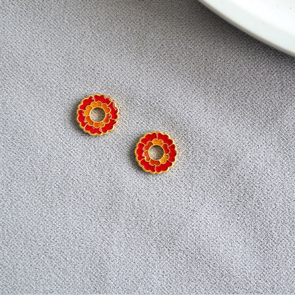 Oro Orecchino artigianale delicato