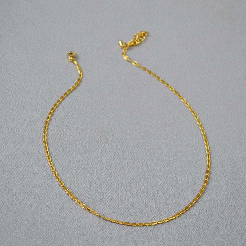 Oro Collana artigianale delicato