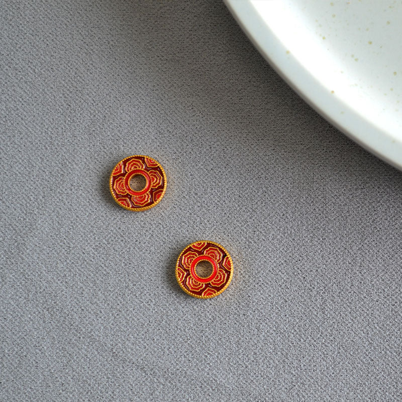 Oro Orecchino artigianale delicato