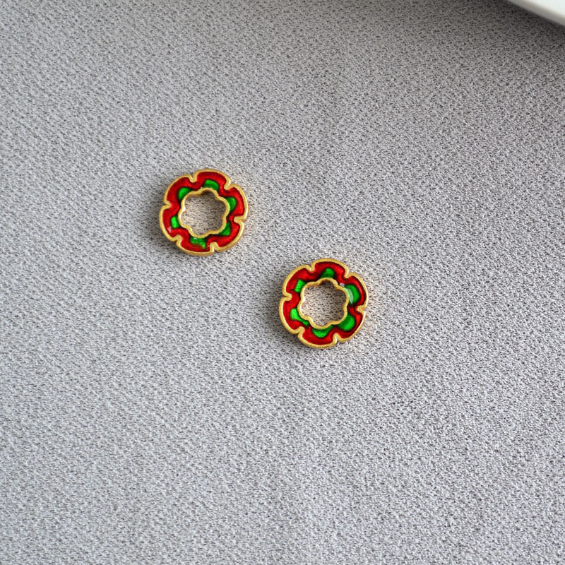 Oro Orecchino artigianale delicato