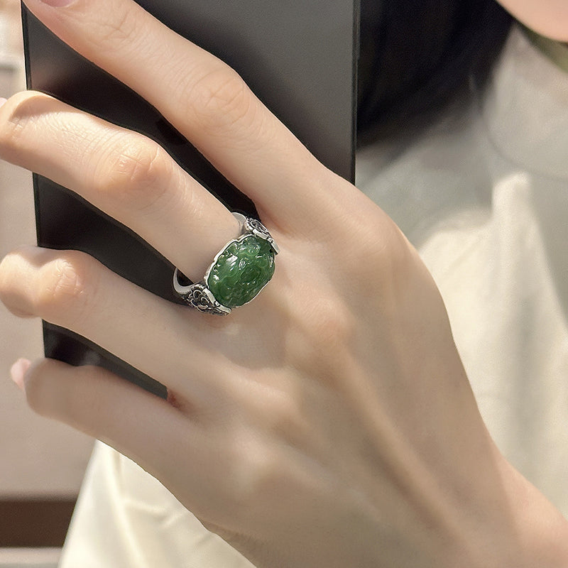 Argento Anello artigianale delicato