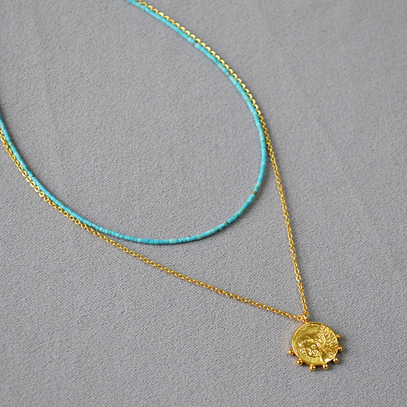 Oro Collana artigianale delicato
