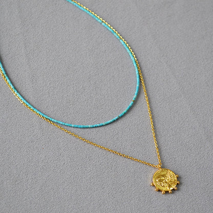 Oro Collana artigianale delicato