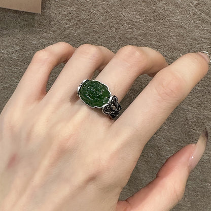 Argento Anello artigianale delicato