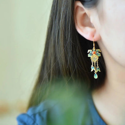 Argento Orecchino vintage fatto a mano